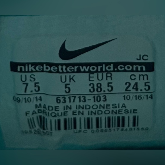 Nike Vapor Court Womens Sz 7.5 Tennis Shoes Sneakers White Turquoises 631713-103 - Picture 8 of 8